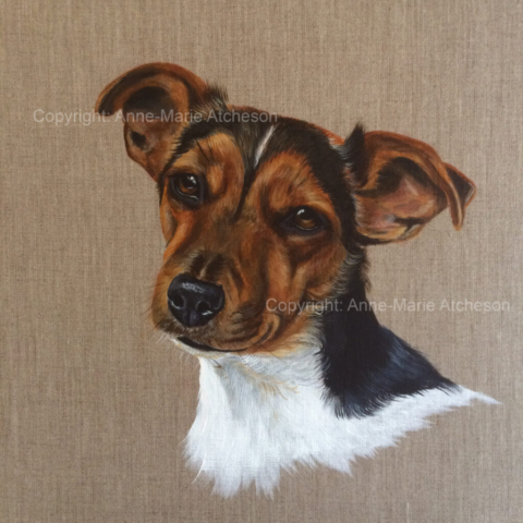 Commission Dogs head canvas