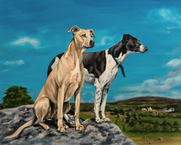 Commission two dog portrait